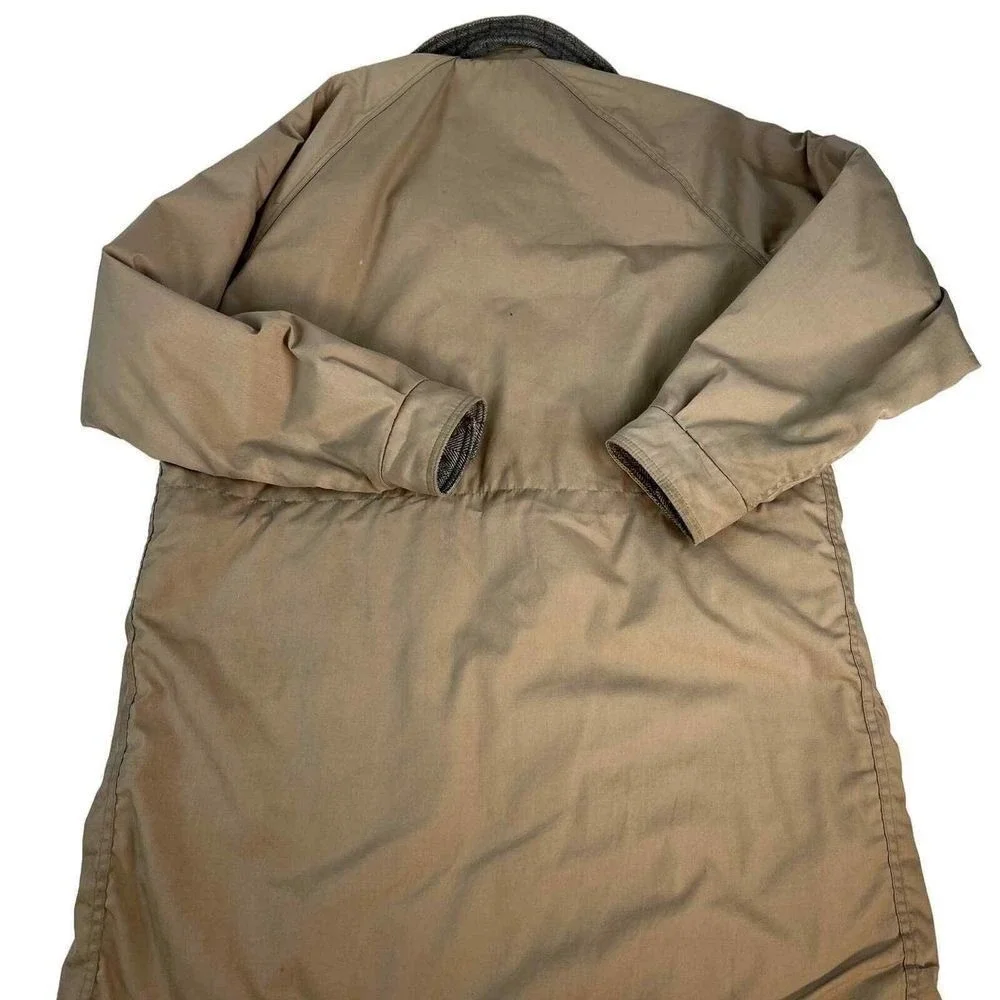 L.L. BEAN Wool Flannel Polyester Parka‎ Beige Made in USA Vintage M